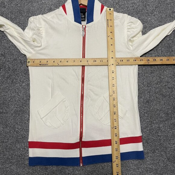 Diesel L Off White Red & Blue Zip-Up Jacket For Women - Picture 6 of 7